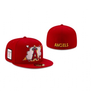 Angels Cloud Red 59Fifty Fitted Cap