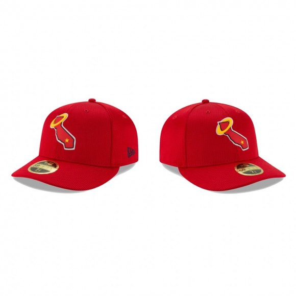 Angels Clubhouse Red Low Profile 59FIFTY Fitted Hat