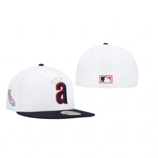 California Angels White Navy Cooperstown Collection State Two-Tone Hat