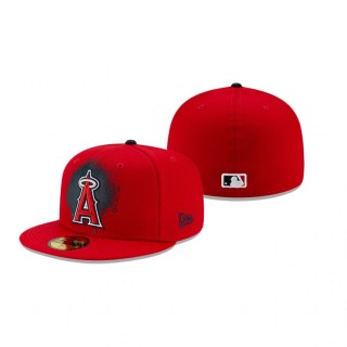Angels Red Drip Front Hat