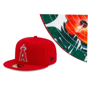 Angels Red Floral Under Visor 1973 World Series Replica 59FIFTY Hat