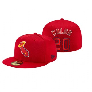 Angels Jared Walsh Red 2021 Clubhouse Hat