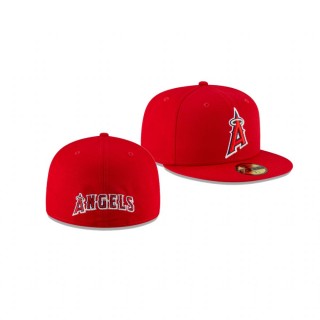 Angels Red Ligature 59FIFTY Fitted Hat