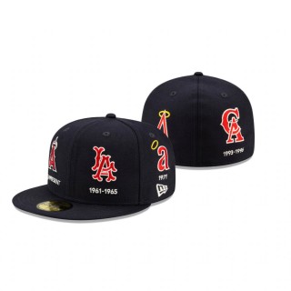 Angels Navy Logo Progression 59FIFTY Fitted Hat