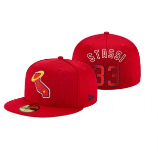 Angels Max Stassi Red 2021 Clubhouse Hat