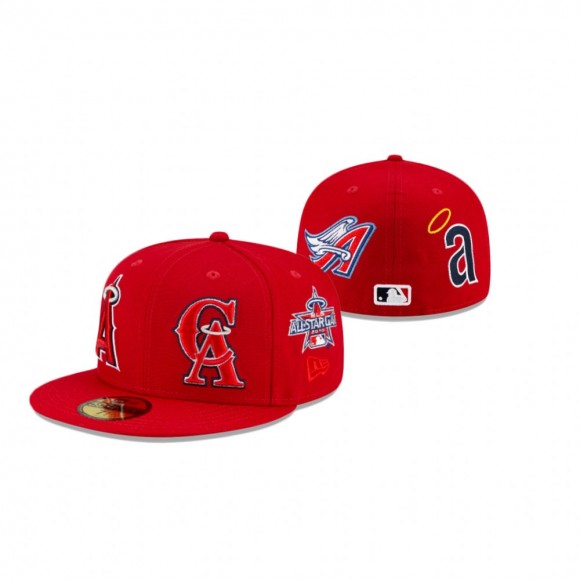 Angels Patch Pride Red 59Fifty Fitted Cap