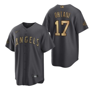 Men's Shohei Ohtani Los Angeles Angels American League Charcoal 2022 MLB All-Star Game Replica Jersey