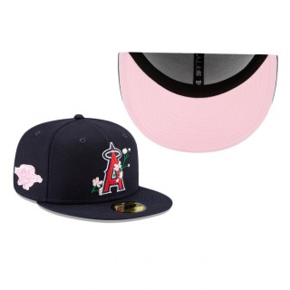 Angels Navy Side Patch Bloom 59FIFTY Fitted Hat