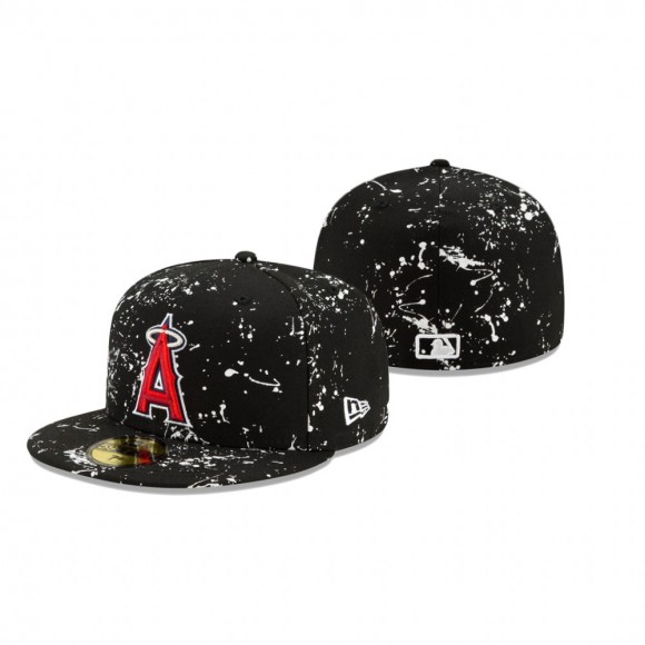 Angels Black Splatter 59FIFTY Fitted Hat