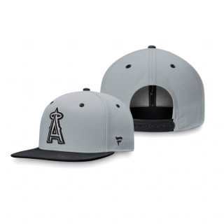 Los Angeles Angels Gray Black Team Snapback Hat