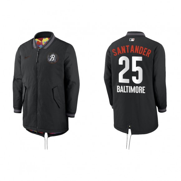 Anthony Santander Baltimore Orioles Black 2023 City Connect Authentic Collection Dugout Long Sleeve Full-Zip Jacket