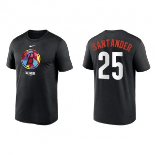 Anthony Santander Baltimore Orioles Black 2023 City Connect Large Logo T-Shirt