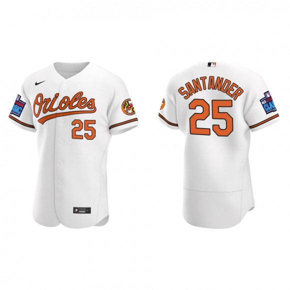 Anthony Santander Baltimore Orioles White 2022 Little League Classic Home Authentic Jersey