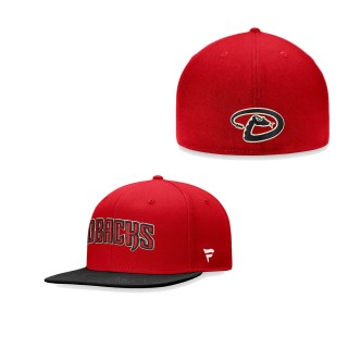 Men's Arizona Diamondbacks Cardinal Black Iconic Multi Patch Fitted Hat