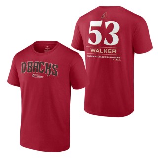 Arizona Diamondbacks Christian Walker Red 2023 World Series Name & Number T-Shirt