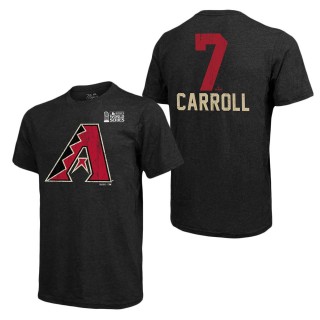 Arizona Diamondbacks Corbin Carroll Majestic Threads Black 2023 World Series Tri-Blend T-Shirt