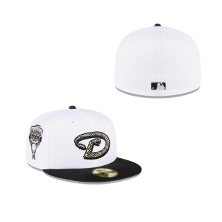 Arizona Diamondbacks Just Caps Optic White Fitted Hat