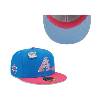 Arizona Diamondbacks Blue Pink MLB x Big League Chew Curveball Cotton Candy Flavor Pack 59FIFTY Fitted Hat