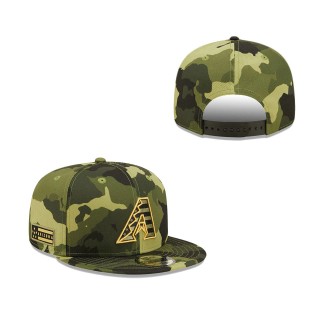 Arizona Diamondbacks New Era Camo 2022 Armed Forces Day 9FIFTY Snapback Adjustable Hat