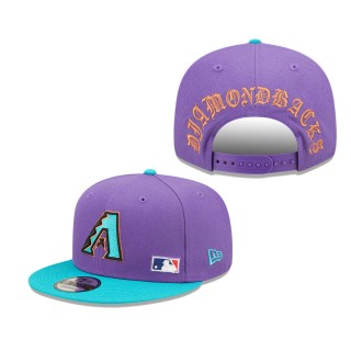 Men's Arizona Diamondbacks Purple Blackletter Arch 9FIFTY Snapback Hat