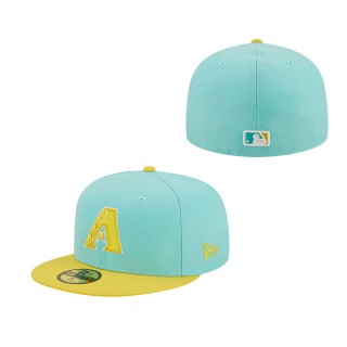 Men's Arizona Diamondbacks Turquoise Yellow Spring Color Pack Two-Tone 59FIFTY Fitted Hat