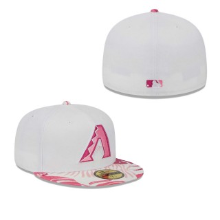 Arizona Diamondbacks White Pink Flamingo 59FIFTY Fitted Hat