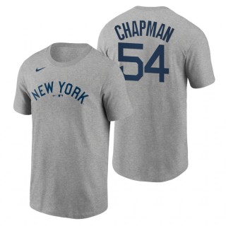 Aroldis Chapman Yankees 2021 Field of Dreams Gray Tee