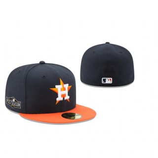 Astros Navy Orange 2020 Postseason 59FIFTY Fitted Hat