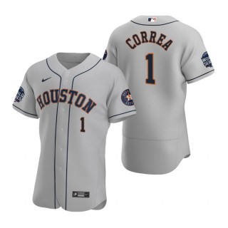 Houston Astros Carlos Correa Gray 2021 World Series Authentic Jersey