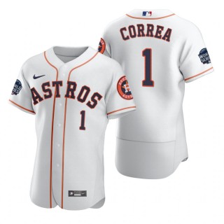Houston Astros Carlos Correa White 2021 World Series Authentic Jersey