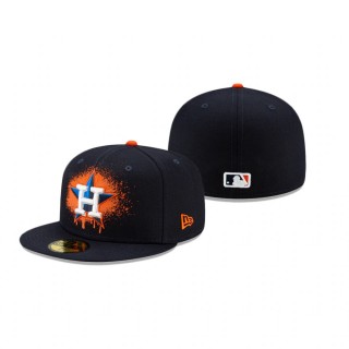 Astros Navy Drip Front Hat