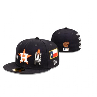 Astros Icon Navy 59Fifty Fitted Cap