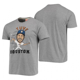 Houston Astros Jose Altuve Gray Caricature Homage T-Shirt