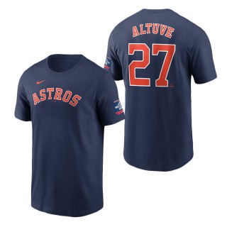 Houston Astros Jose Altuve Navy 2024 MLB World Tour Mexico City Series Name & Number T-Shirt