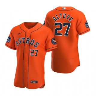Houston Astros Jose Altuve Orange 2021 World Series Authentic Jersey