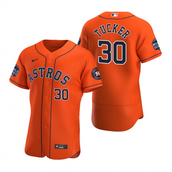 Houston Astros Kyle Tucker Orange 2021 World Series Authentic Jersey