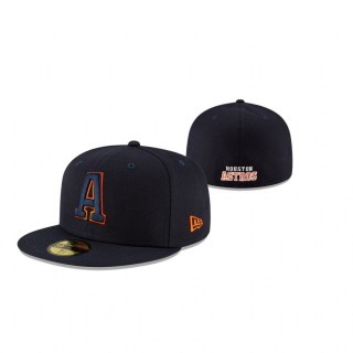 Astros Navy Ligature 59FIFTY Fitted Hat
