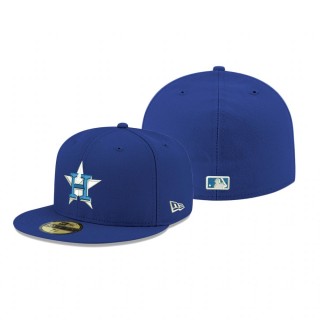 Astros Royal Logo 59Fifty Fitted Hat