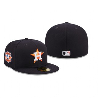 Houston Astros Navy Logo Side 59FIFTY Fitted Hat