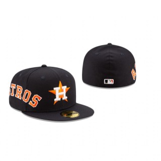 Astros Navy Slant 59Fifty Fitted Hat