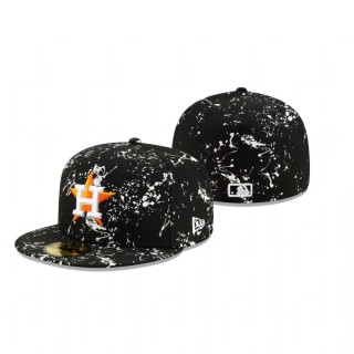Astros Black Splatter 59FIFTY Fitted Hat