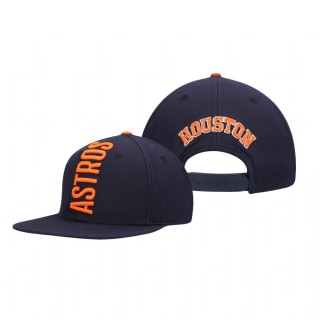 Houston Astros Navy Vertical Snapback Hat