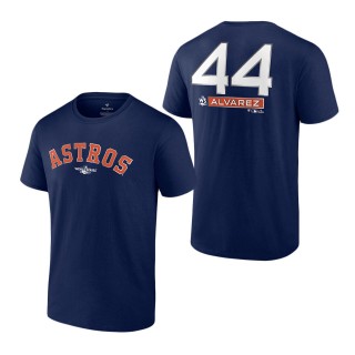 Men's Houston Astros Yordan Alvarez Navy 2022 World Series Name & Number T-Shirt