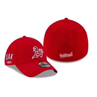 Athletics Red 4th of July 39THIRTY Flex Hat