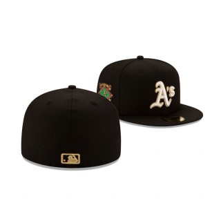 Athletics Black AKA Patch 59FIFTY Fitted Hat