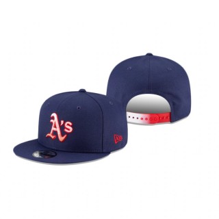 Oakland Athletics Navy Americana Fade 9FIFTY Snapback Hat