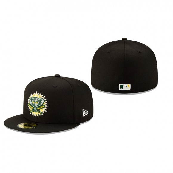 2019 MLB Little League Classic Oakland Athletics Black 59FIFTY Fitted Hat