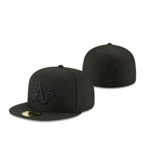 Athletics Black Blackout Basic 59Fifty Fitted Hat