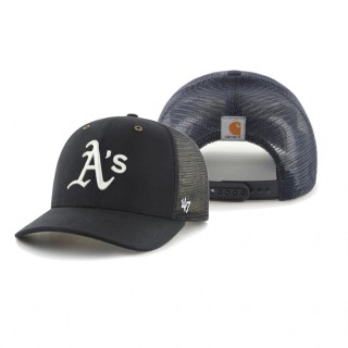 Oakland Athletics Black Carhartt '47 MVP Trucker Snapback Hat