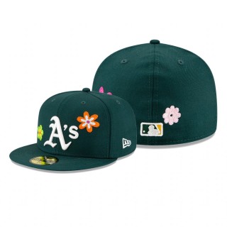 Athletics Chain Stitch Floral Green 59FIFTY Fitted Cap